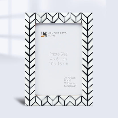 Arctic Horizon Bone Inlay &amp; Resin Frame - Black &amp; White