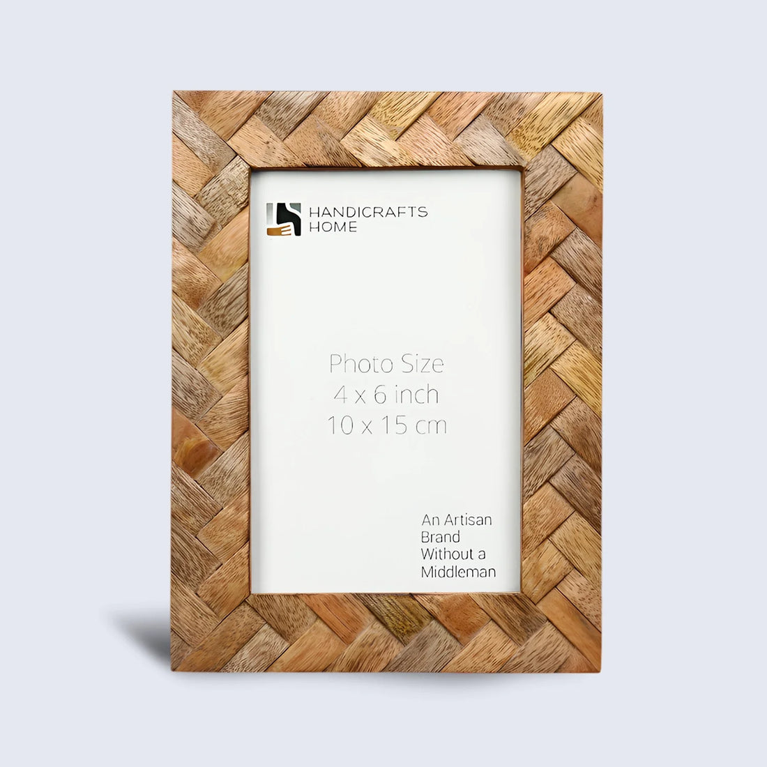 Wood Inlay Cinnamon Plaits Handcrafted Picture Frame