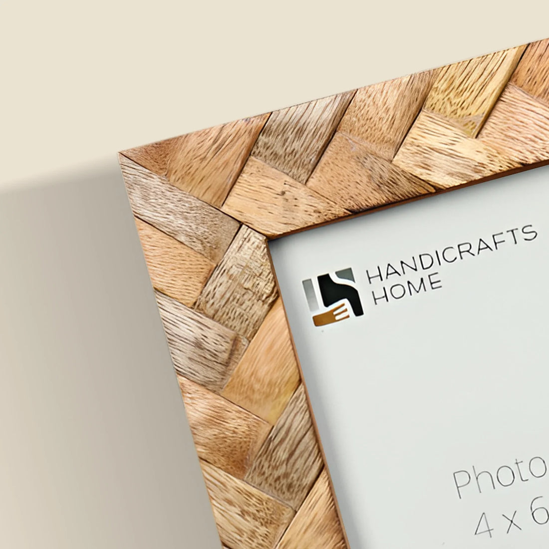 Wood Inlay Cinnamon Plaits Handcrafted Picture Frame