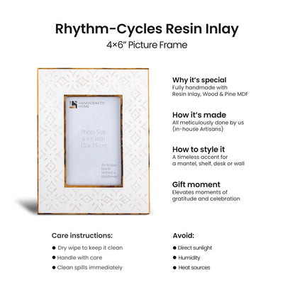Rhythm Circles Handmade Resin Inlay Picture Frame