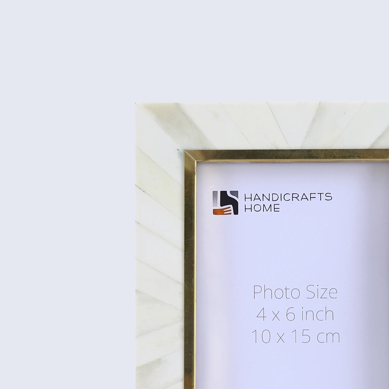 Handmade Bone and Brass Inlay Picture Frame