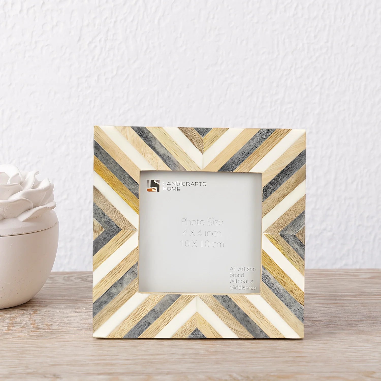 Hypno Daze Pattern Wood &amp; Resin Inlay Handcrafted Picture Frames
