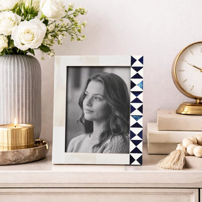 Handmade Indigo Mosaic Bone Inlay Frame