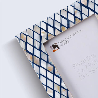 Handmade Mother of Pearl Picture Frames- Diamond