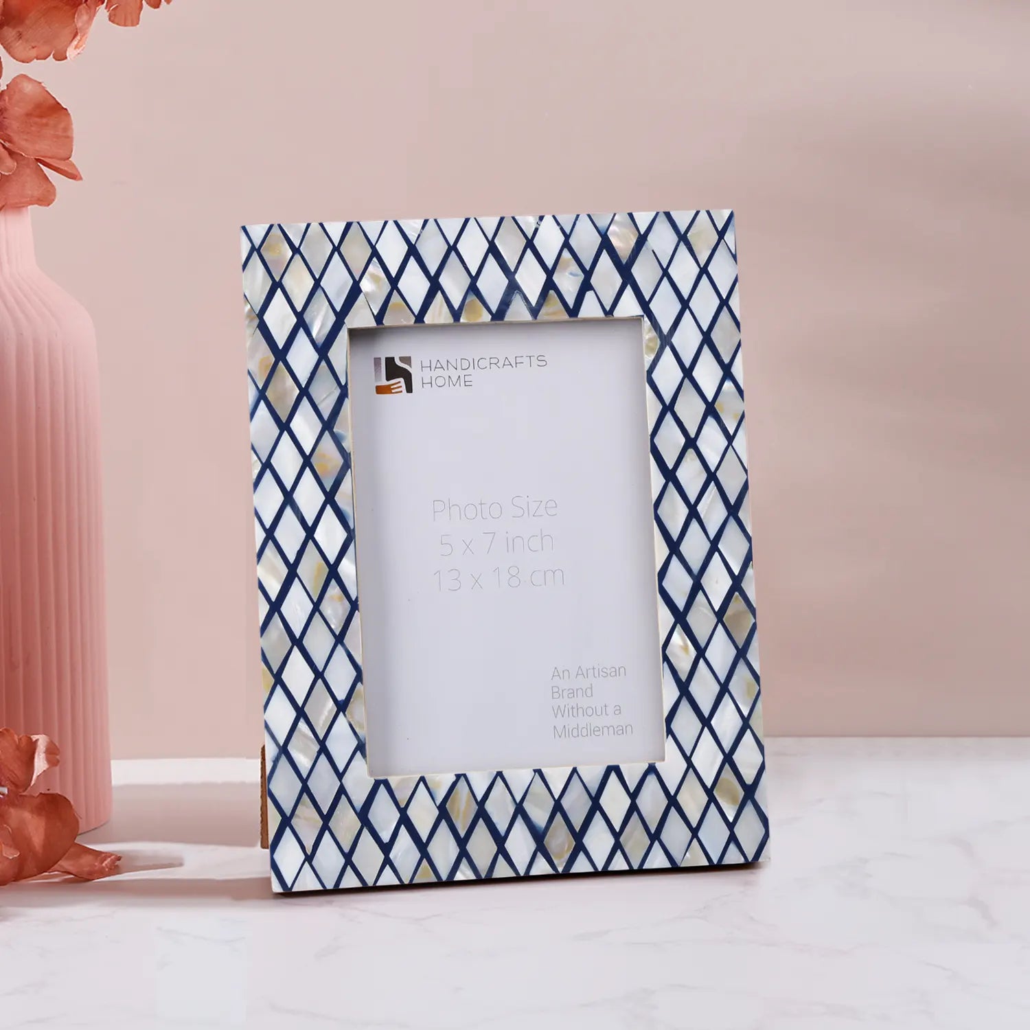 Handmade Mother of Pearl Picture Frames- Diamond