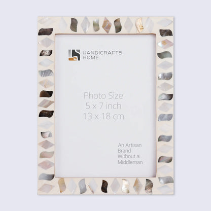 Fossil Pattern Mother of Pearl Handcrafted Resin Inlay Picture Frames
