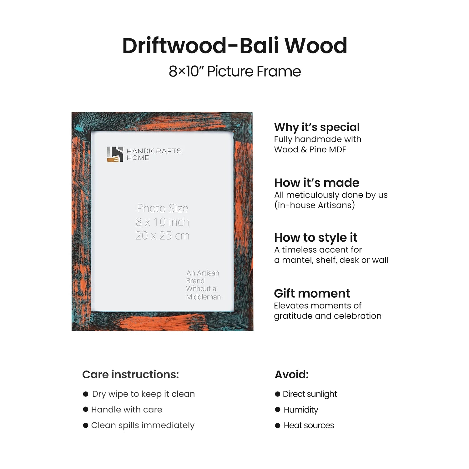 Bali Driftwood Picture Frame