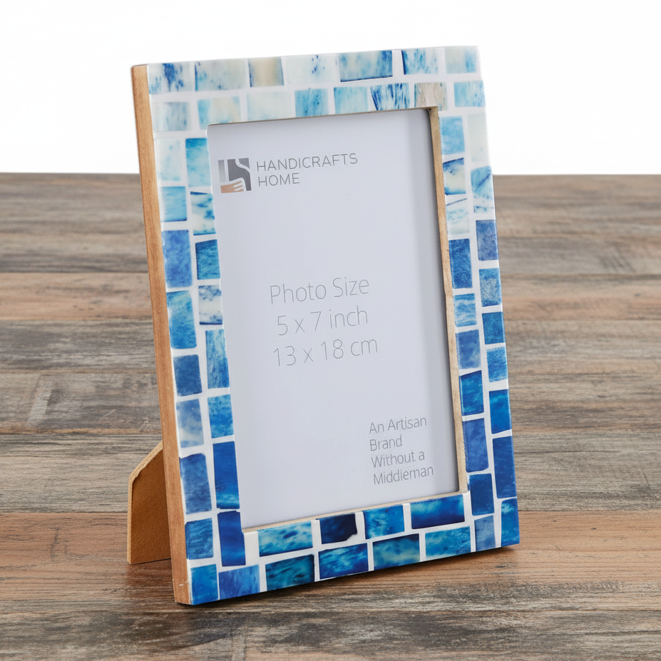 Handmade Inlay Picture Frame - Indigo Collection