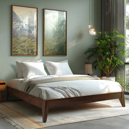 Mervyn Solid Acacia Wood Platform Bed