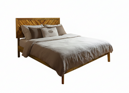 Acacia Sierra Deluxe Solid Wood Bed Frame - in Ebony, Walnut, or Early American