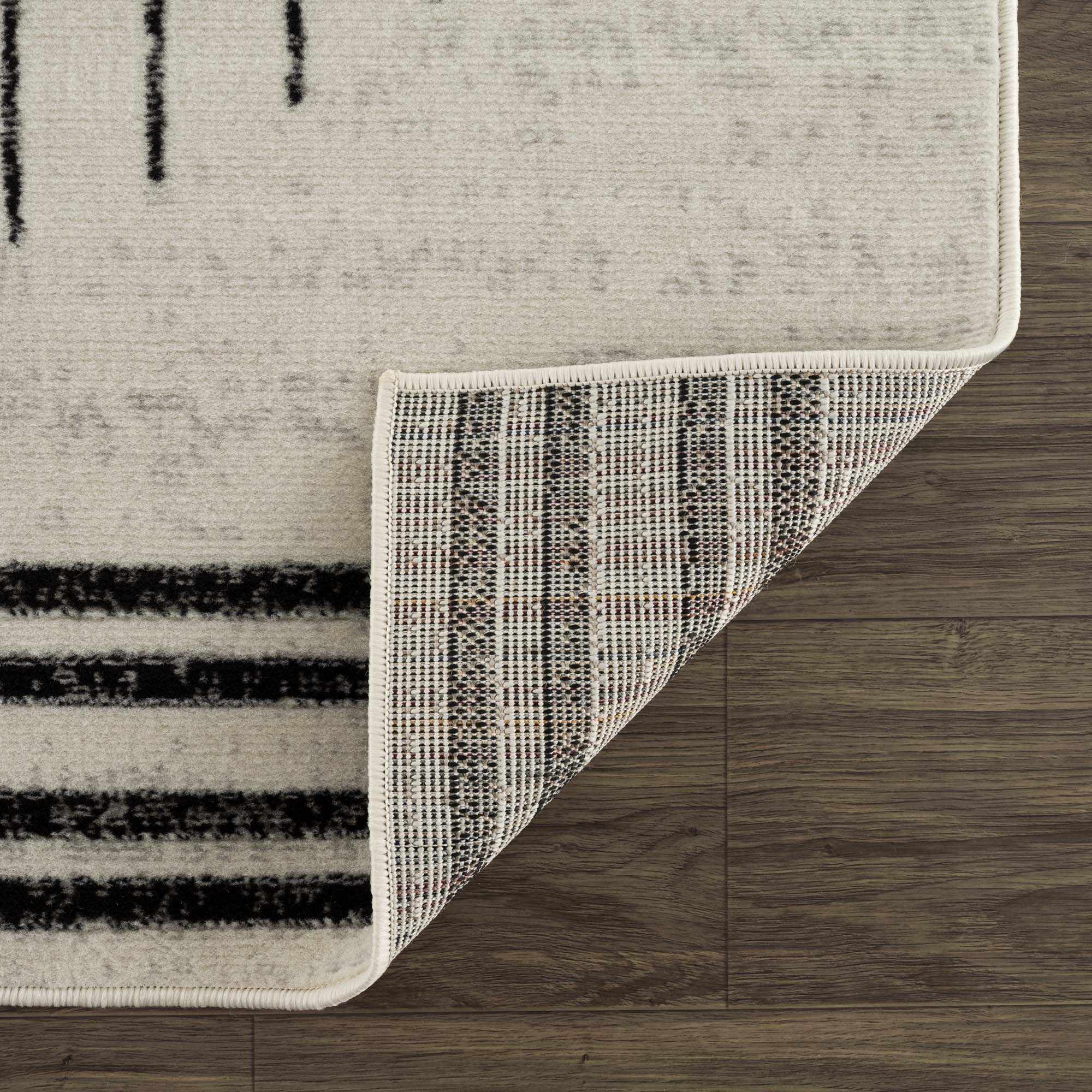 Angus Black&amp;White Geometric Area Rug