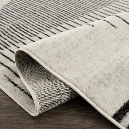 Angus Black&amp;White Geometric Area Rug
