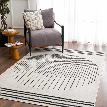 Angus Black&amp;White Geometric Area Rug