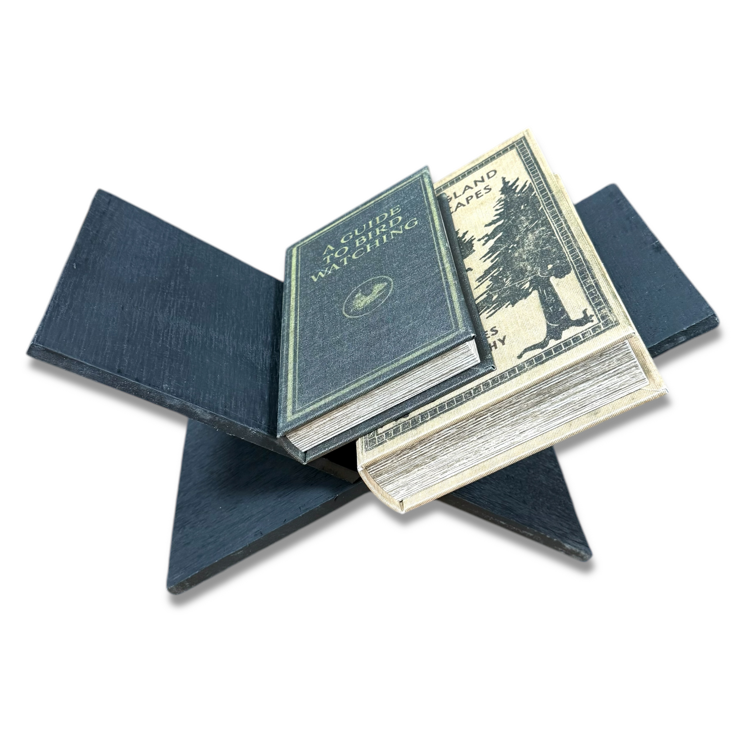 Black Wood Cookbook &amp; Coffee Table Book Holder Stand