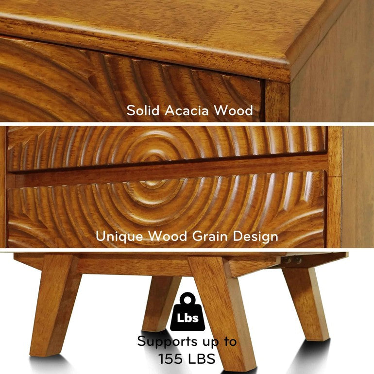 Acacia Harmony Nightstand - 3 Colors