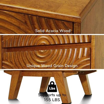 Acacia Harmony Nightstand - 3 Colors