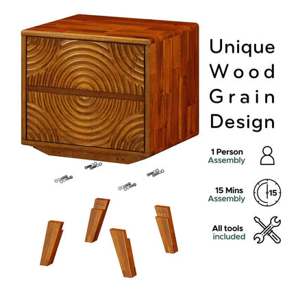 Acacia Harmony Nightstand - 3 Colors