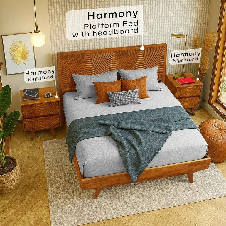 Acacia Harmony Nightstand - 3 Colors