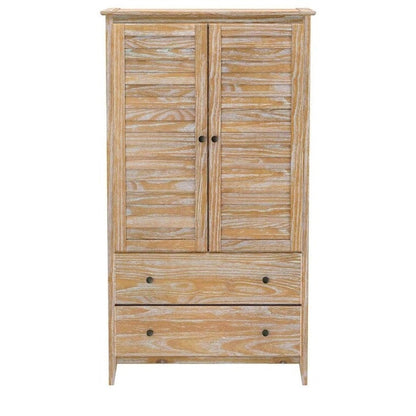Solid Pine Armoire in Distressed Driftwood