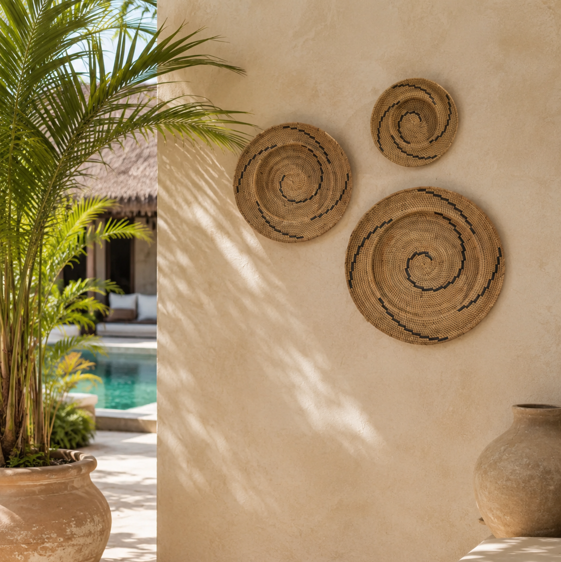 Rama Natural Wall Baskets