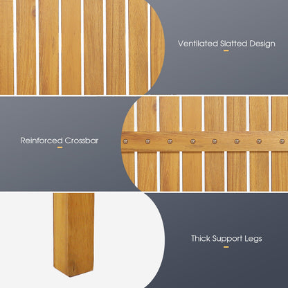 Outdoor/Indoor Bar Height Acacia Wood Table