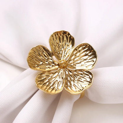 6 Piece Blossom Napkin Rings - 4 Colors
