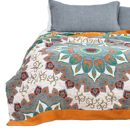 Boho Mandala Reversible Gauze Blankets - 100% Cotton - Multiple Colors