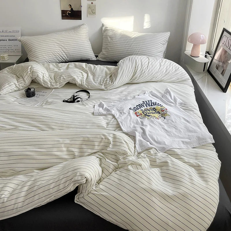 Striped Duvet Sets - 4 Colors