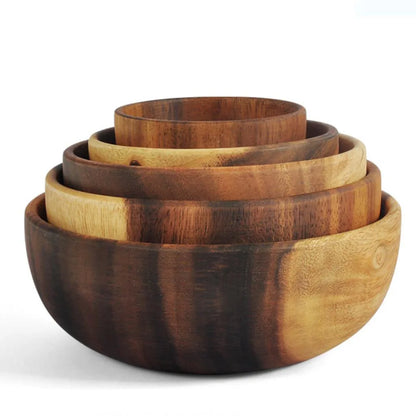 Acacia Wood Serving Bowls - Multiple Sizes