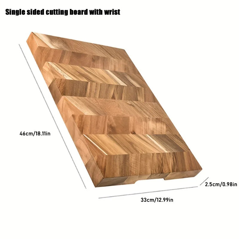 Extra Large Acacia Wood Cutting Board - Chevron Design
