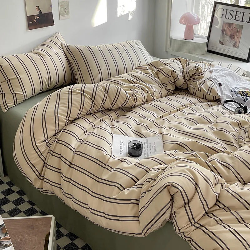Striped Duvet Sets - 4 Colors