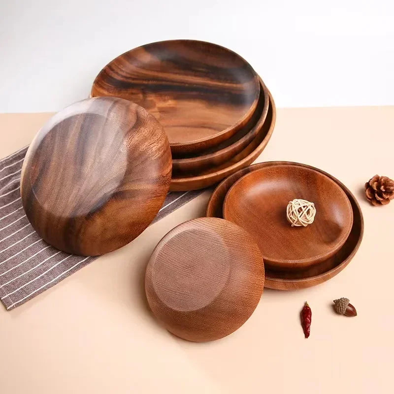 Acacia Wood Salad Bowls - Multiple Sizes