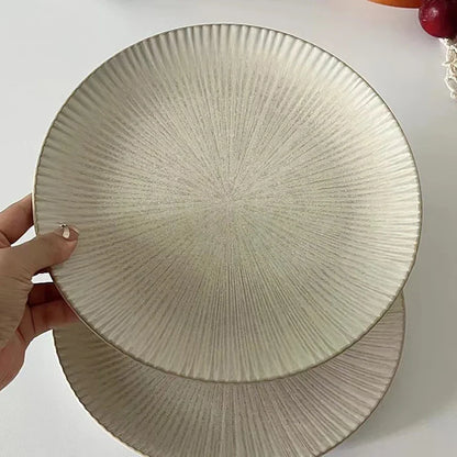 Nordic Stripe Ceramic Dinner Plates