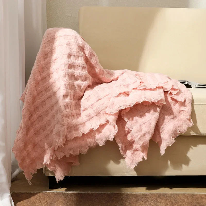 Lightweight Waffle Throw - Multiple Colors, 2 Sizes