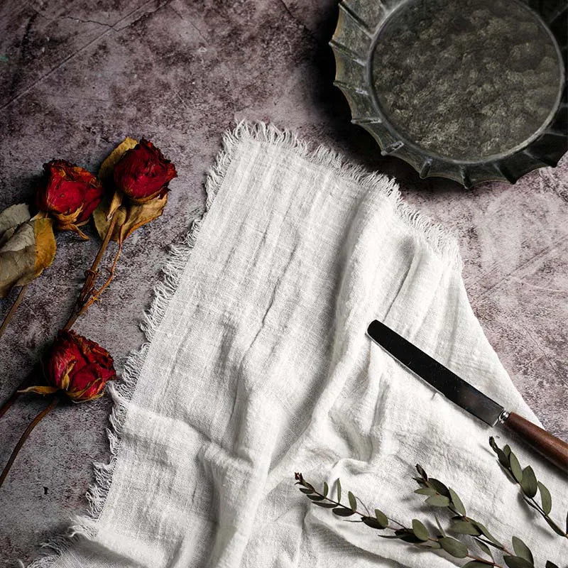 Large Rustic Cotton Gauze  Napkins - 10 Pc - Multiple Colors