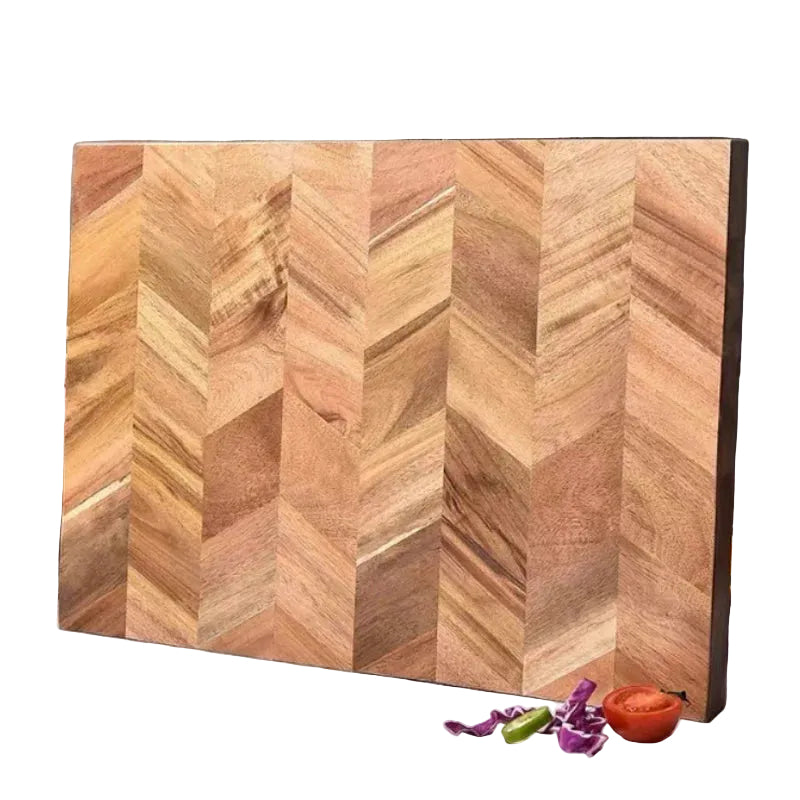 Extra Large Acacia Wood Cutting Board - Chevron Design