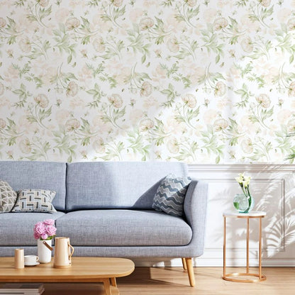 Pastoral Style Peel &amp; Stick Wallpaper in Green