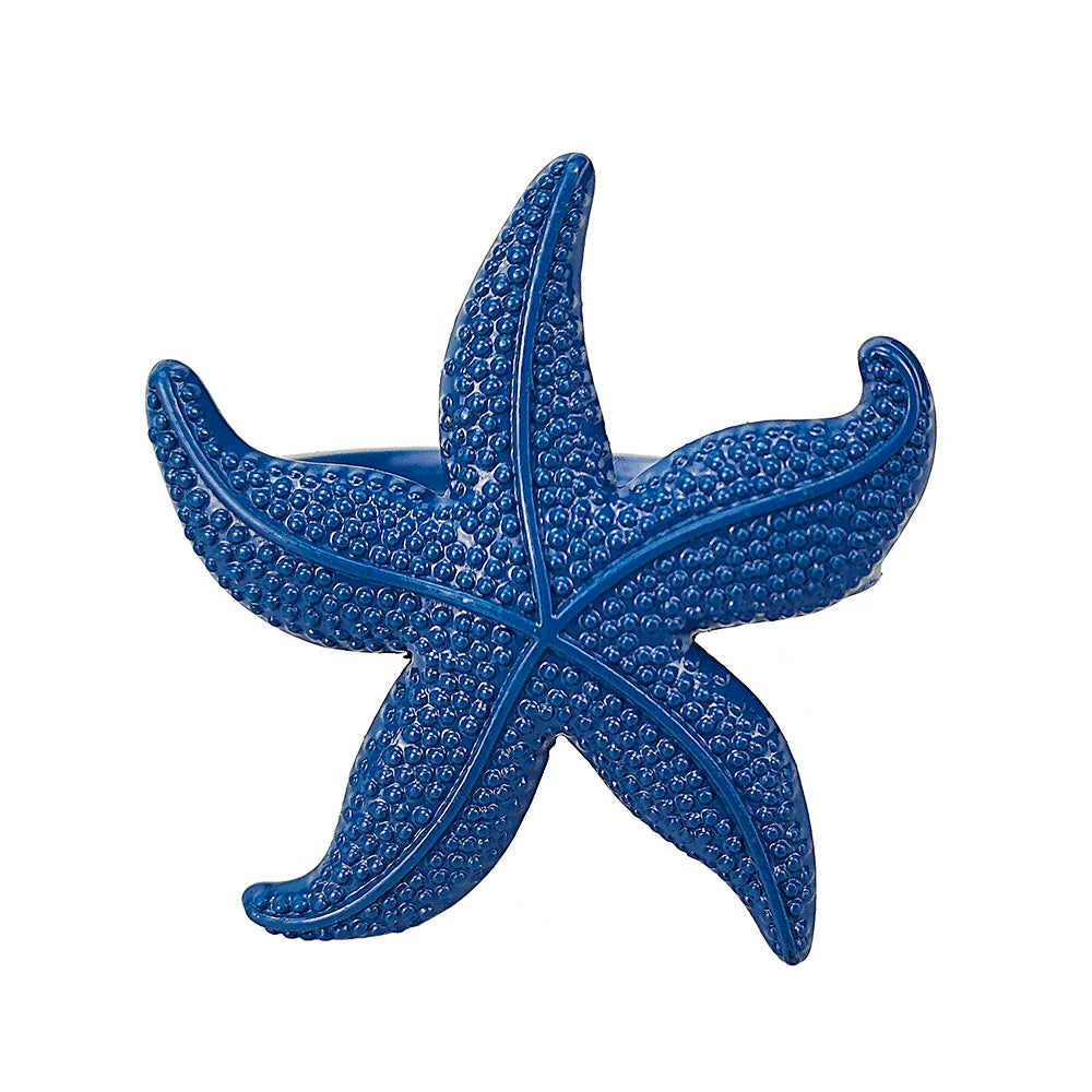 6 PCS Nautical Napkin Rings - Blue/Silver/Gold