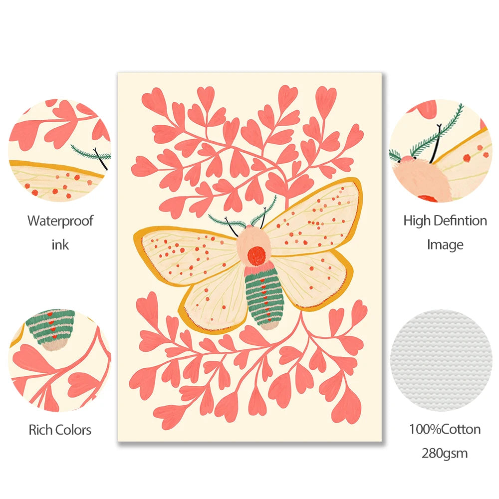 Colorful Butterfly Canvas Wall Decor