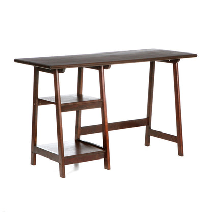 Small Wooden Computer Desk in Espresso Finish