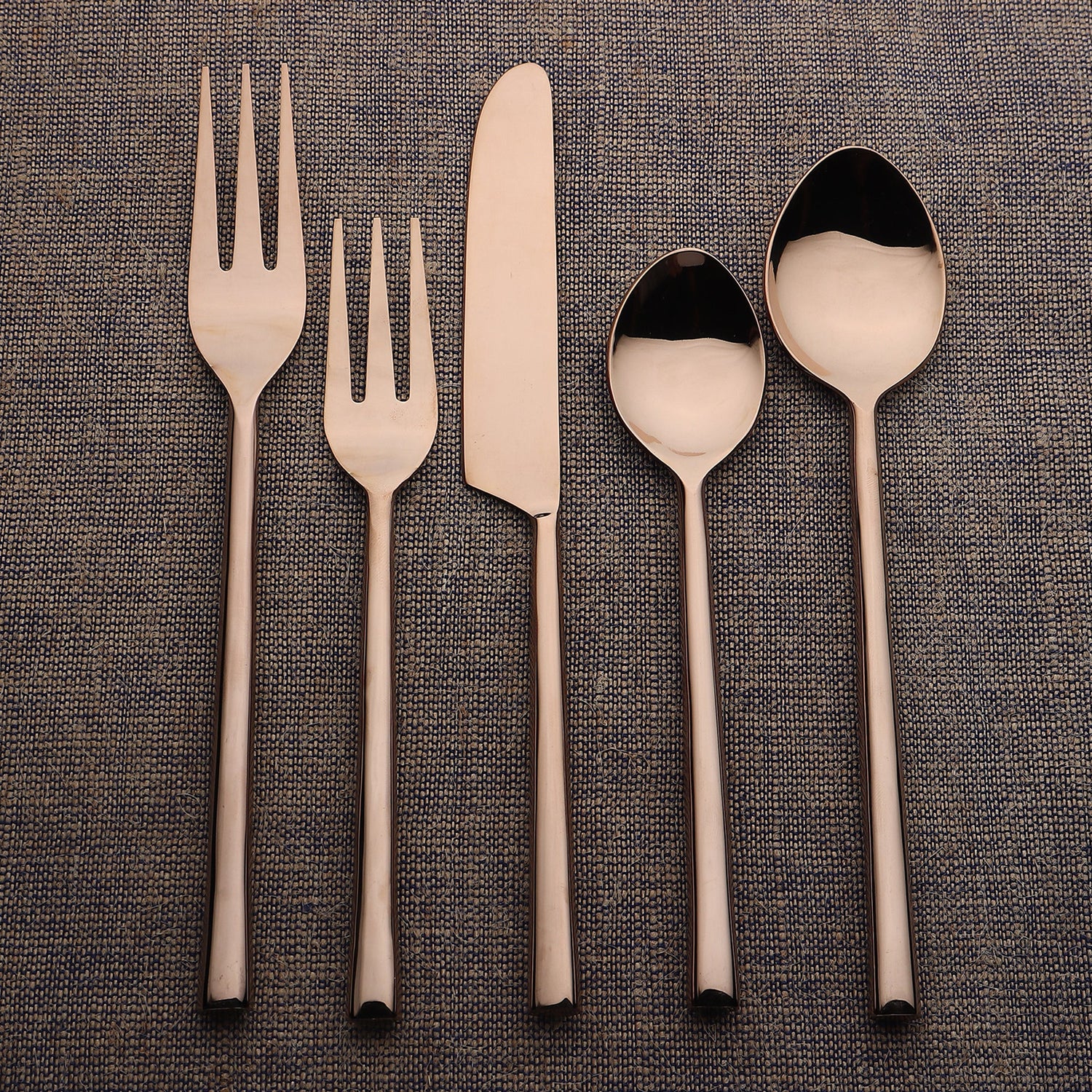 Sundance 5 Pc. Flatware Set - Bronze, Gold