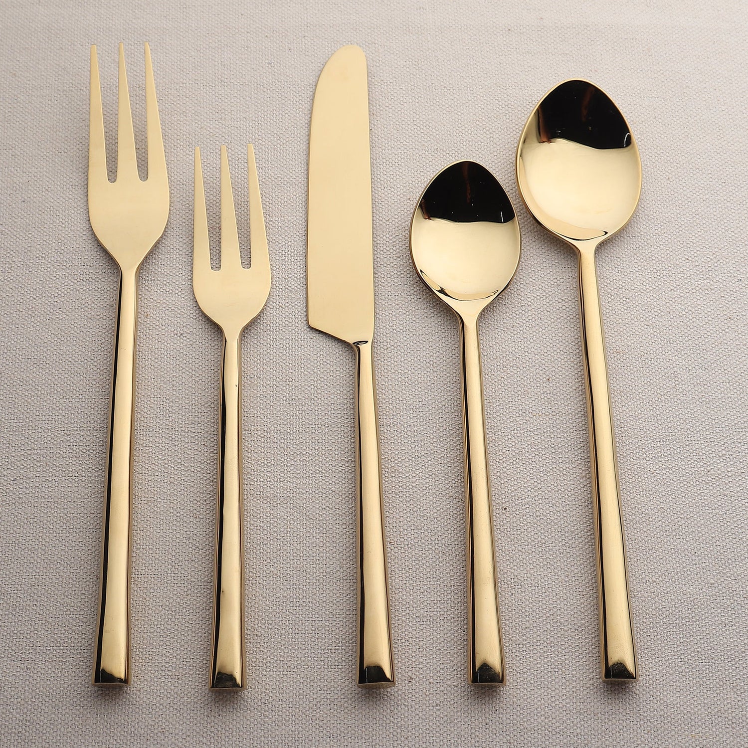 Sundance 5 Pc. Flatware Set - Bronze, Gold