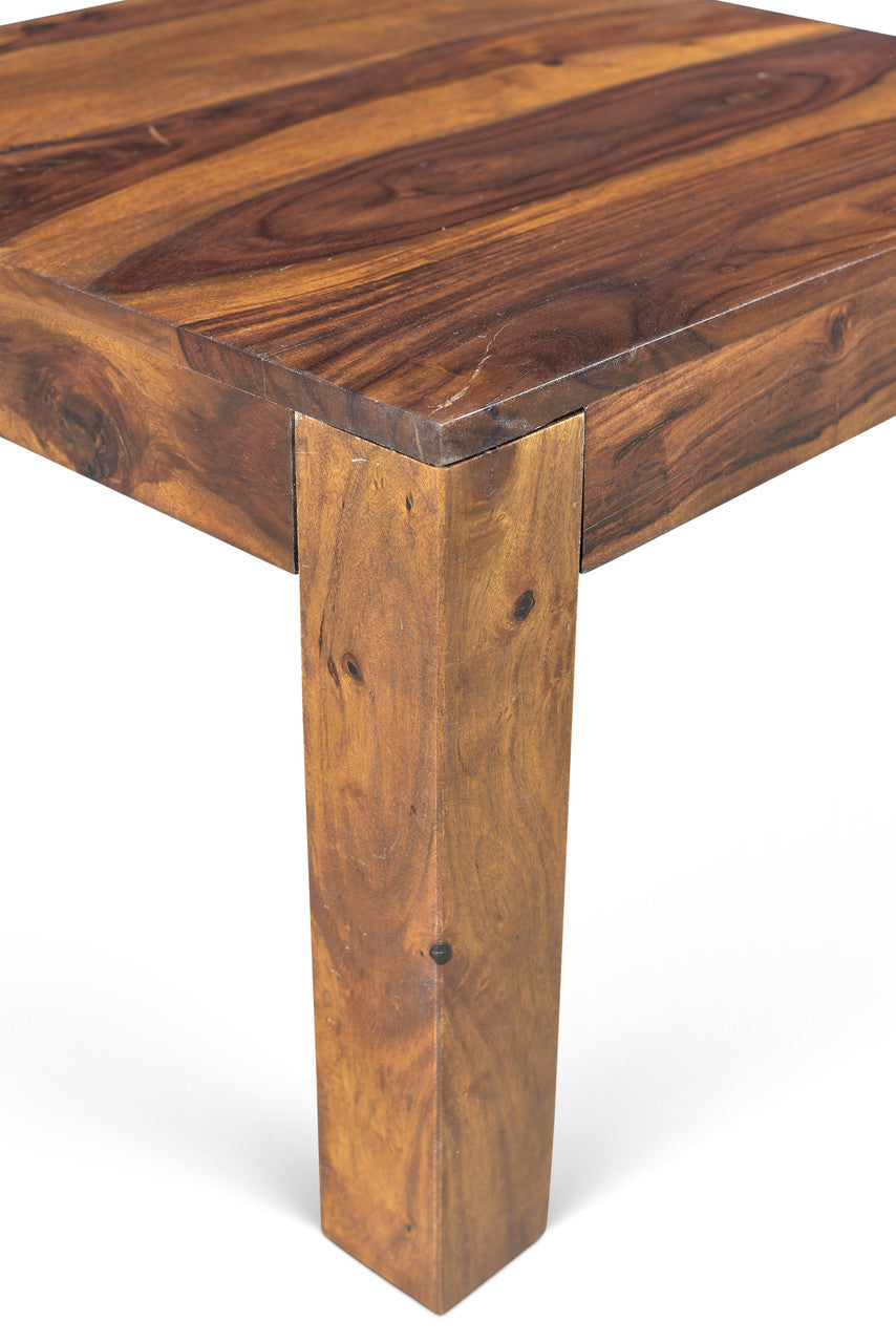 Solid Sheesham Wood Cube Small Coffee Table