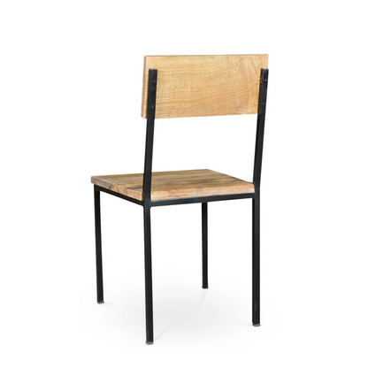 Timbergirl Reclaimed Wood and Metal Chair - Set of 2