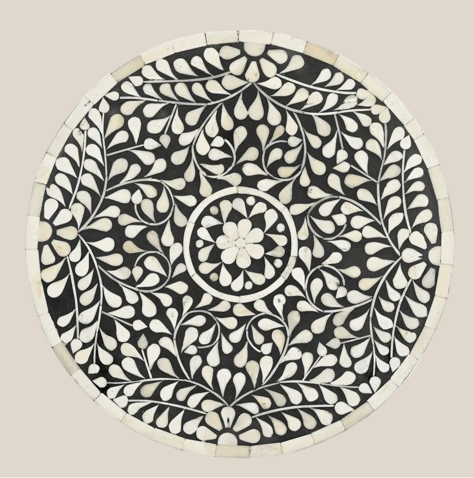 Nilgiri Bone Inlay End Table