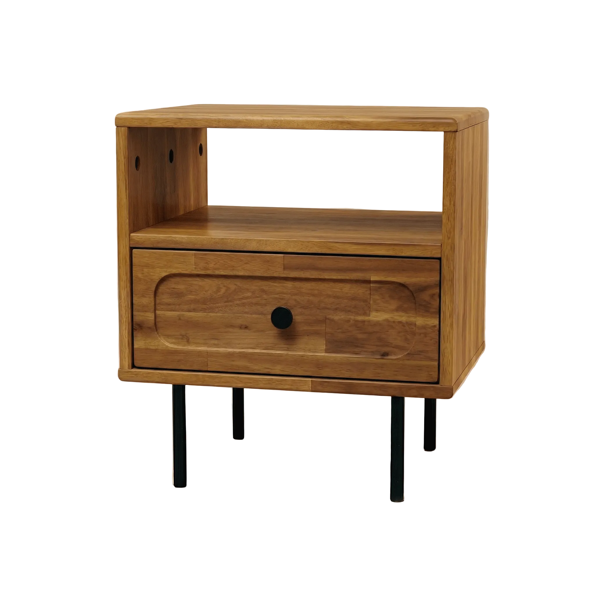 Savana Solid Wood Single-Drawer Nightstand