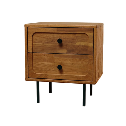 Savana Solid Wood 2-Drawer Nightstand