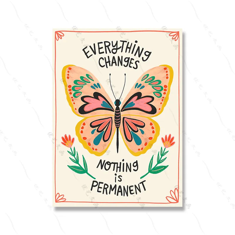 Colorful Butterfly Canvas Wall Decor