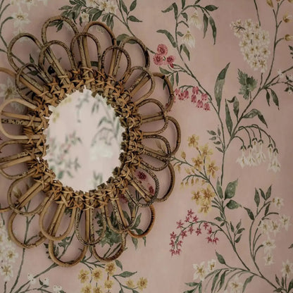 Almora Delicate Floral Wallpaper - Pink