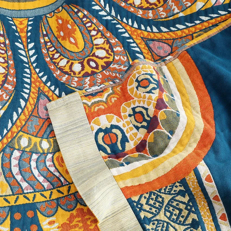 Yellow Mandala Gauze Quilt - 100% Cotton